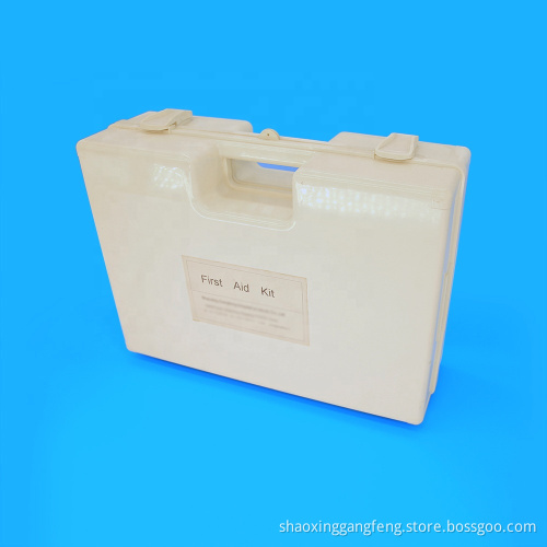 China manufacturer white plastic emergency home outdoor use medical first aid kit box